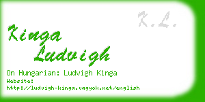 kinga ludvigh business card